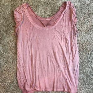 Soft and sexy tee with accent straps